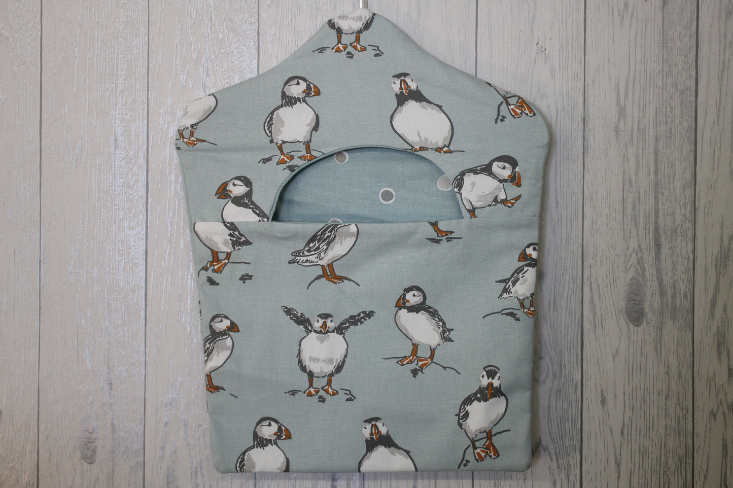 Duckegg Puffin and dotty Peg Bag