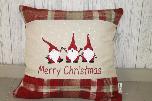 Festive Christmas Red Plaid Gnomes 16"  Nadolig Llawen-Merry Christmas