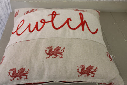 Cwtch Cushion- 16" Welsh Dragon  Cwtch Cushion