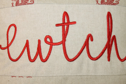 Cwtch Cushion- 16" Welsh Dragon  Cwtch Cushion