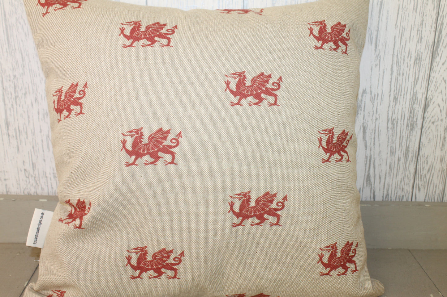 Anyone can cuddle but only the Welsh can Cwtch- Welsh Dragon Square Panel Cushion