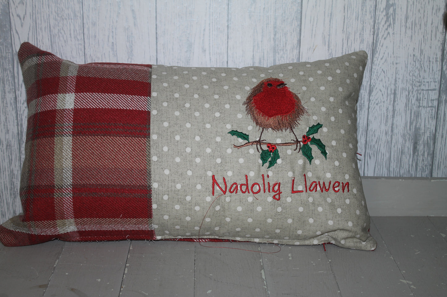 Festive Robin  Red Wool Touch Panel