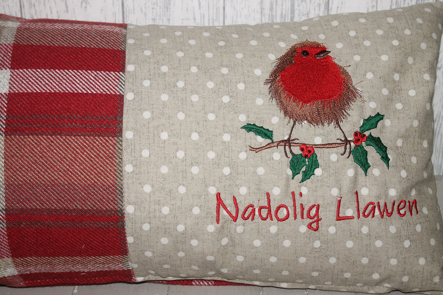Festive Robin  Red Wool Touch Panel