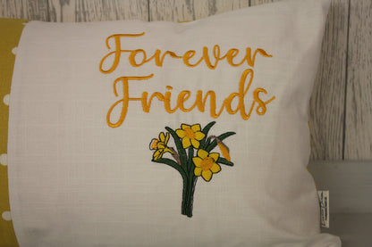 Forever Friends Daffodli Cushion-Mustard Dotty and Cream