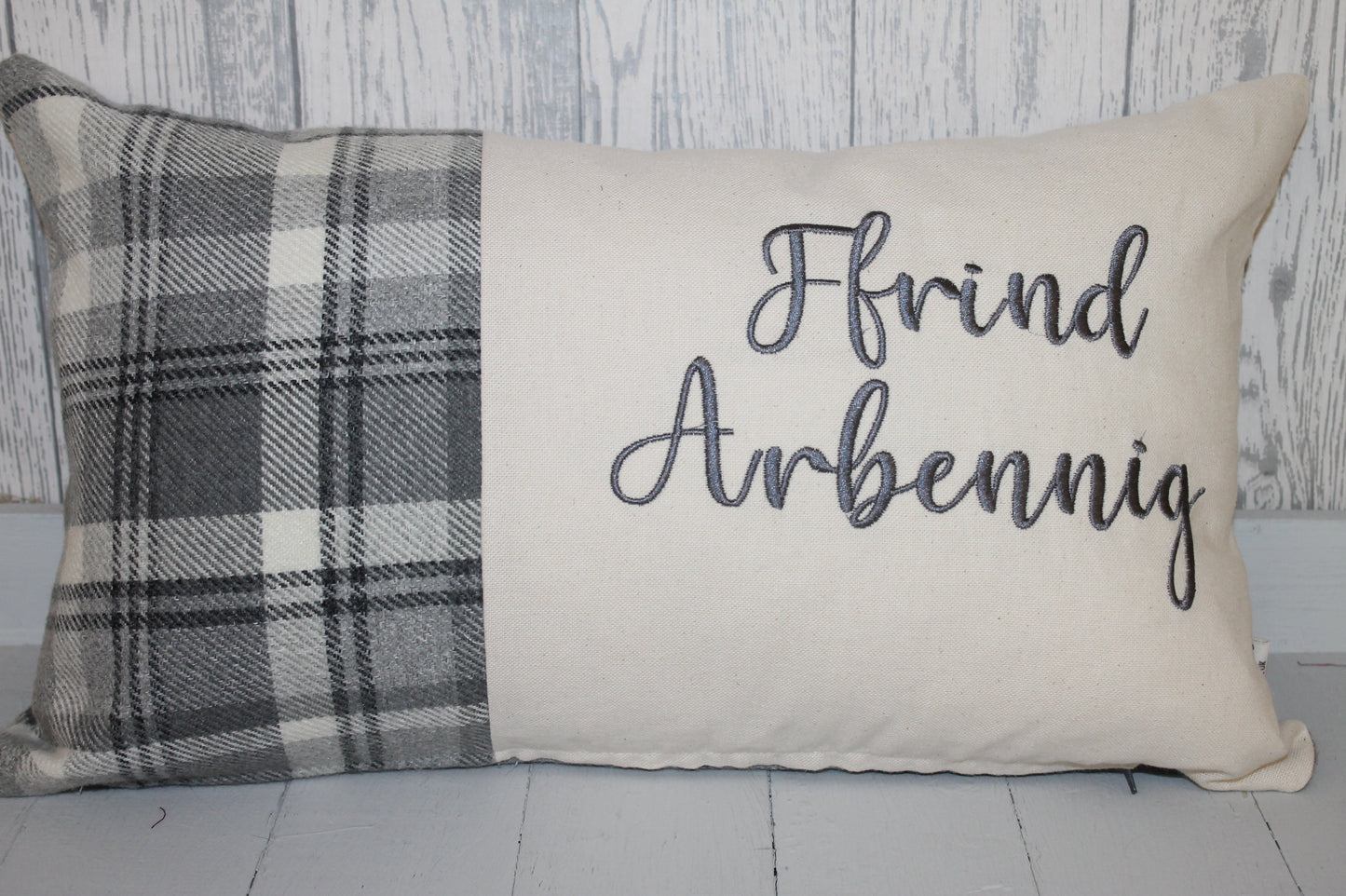Welsh Quote Wool touch fabric cushion