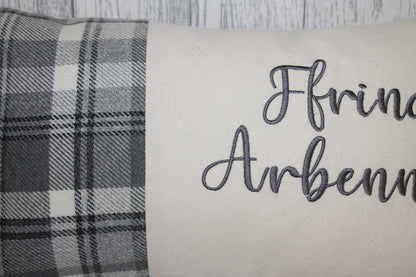 Welsh Quote Wool touch fabric cushion