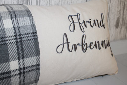 Welsh Quote Wool touch fabric cushion