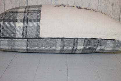 Welsh Quote Wool touch fabric cushion