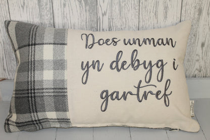 Welsh Quote Wool touch Long Cushion