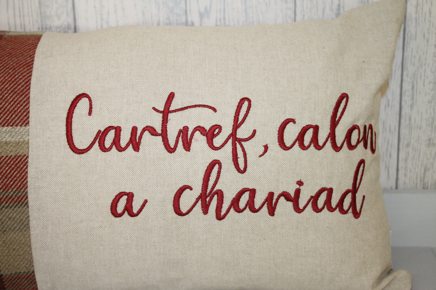 Welsh Quote  Wool touch long panel Cushion