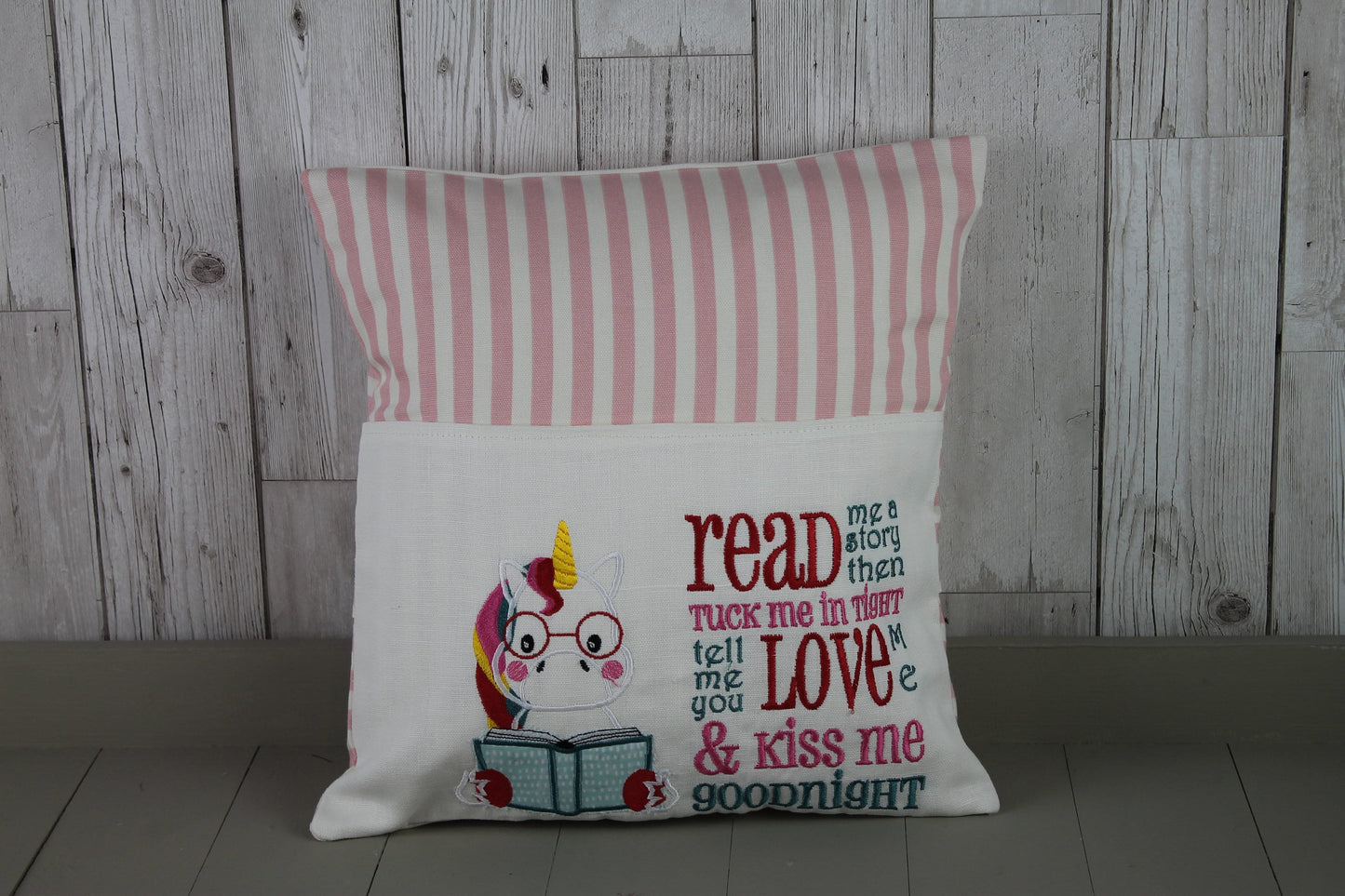 Personalised Bedtime Story Cushion Book Cushion-Unicorn Children's Reading Pillow~ Unicorn Pillow~