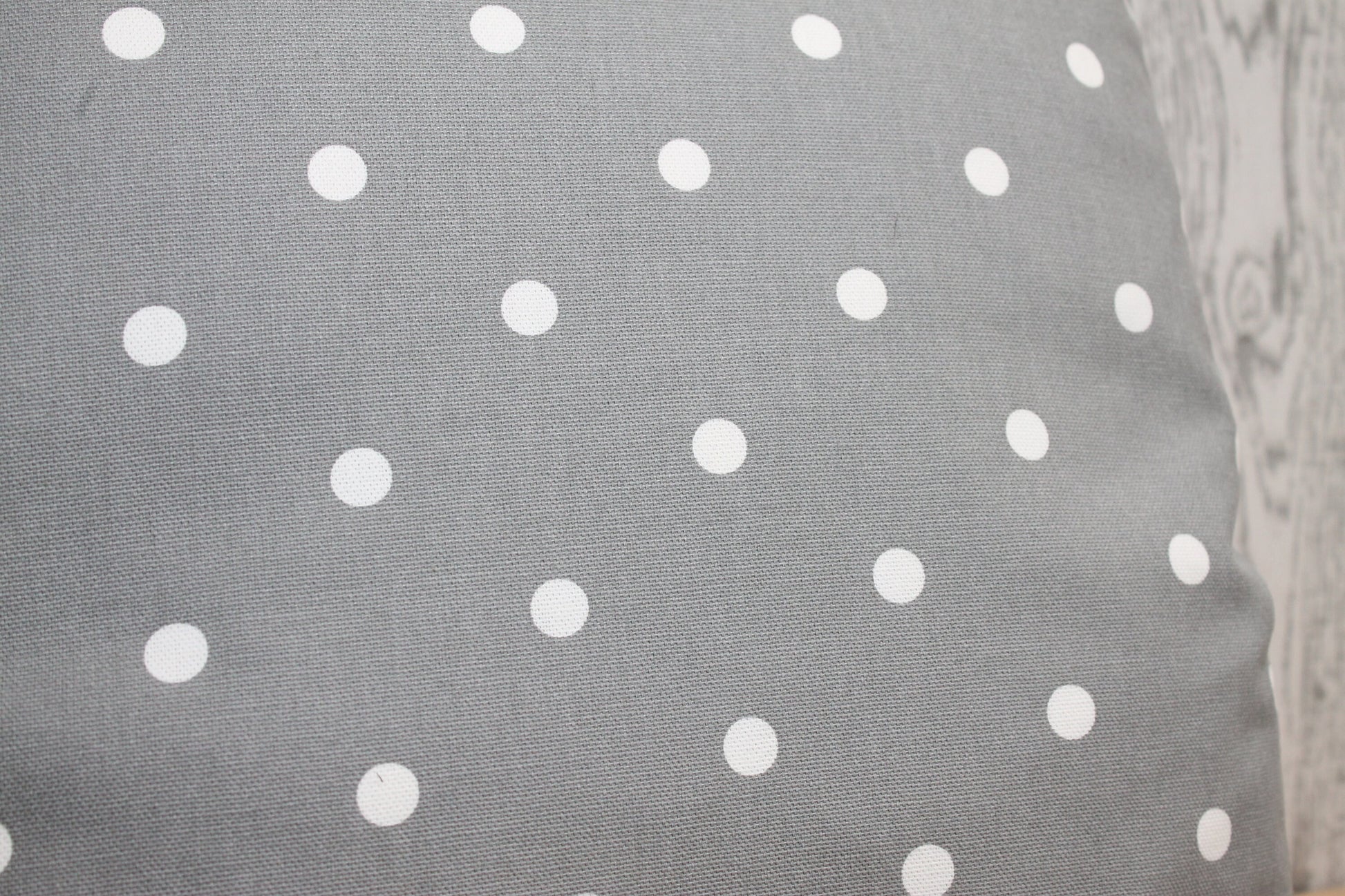 Grey Dotty Cushion 16" square cushion-Polka Dot Cushion -Shabby Chic-cottage chic-Decorative pillow - Scatter pillow- double sided
