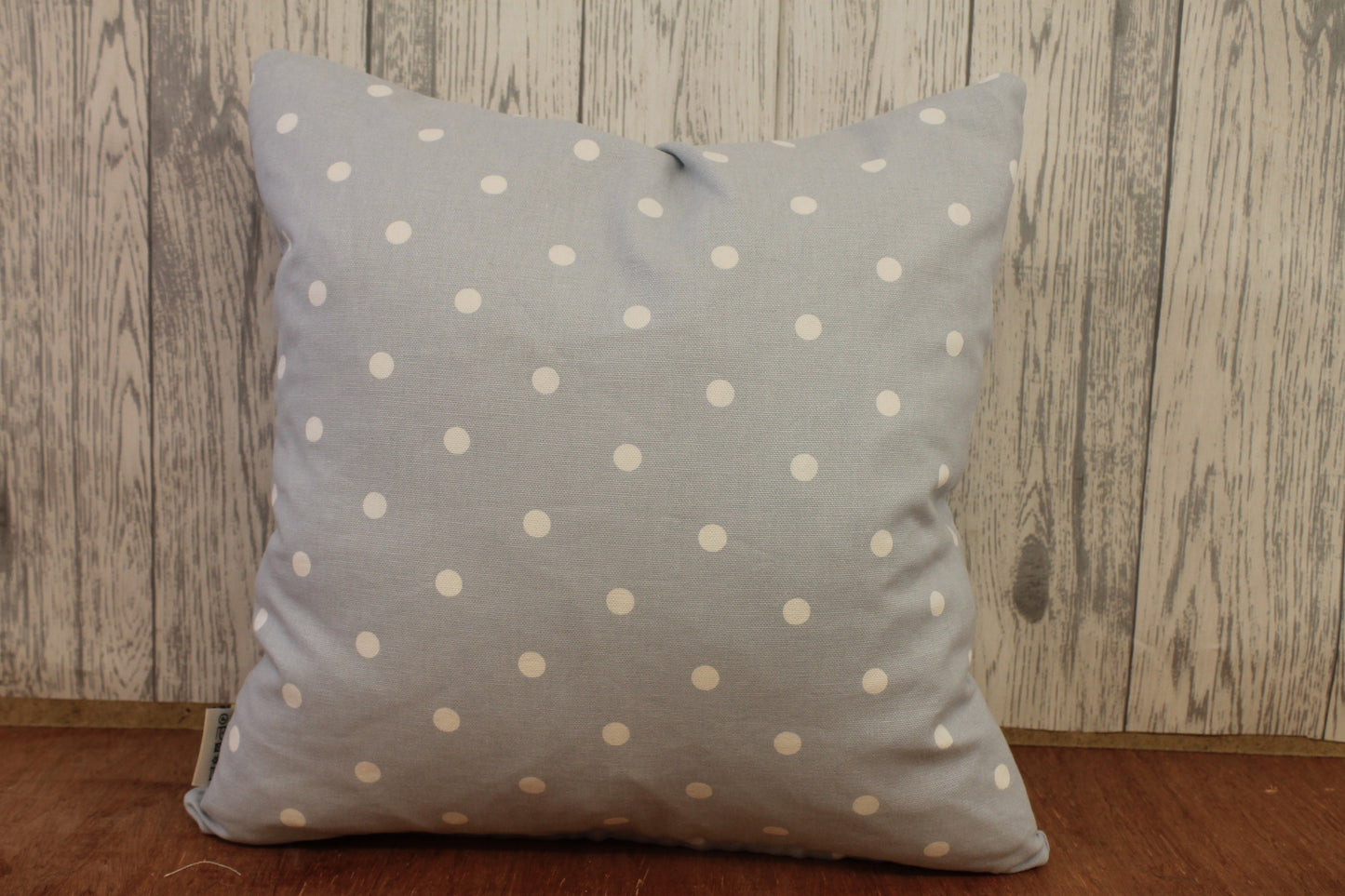 Light Blue Dotty Cushion 14" Square Cushion-Throw Cushion Polka Dot Cushion -Shabby Chic-Decorative pillow - Scatter pillow- Double sided