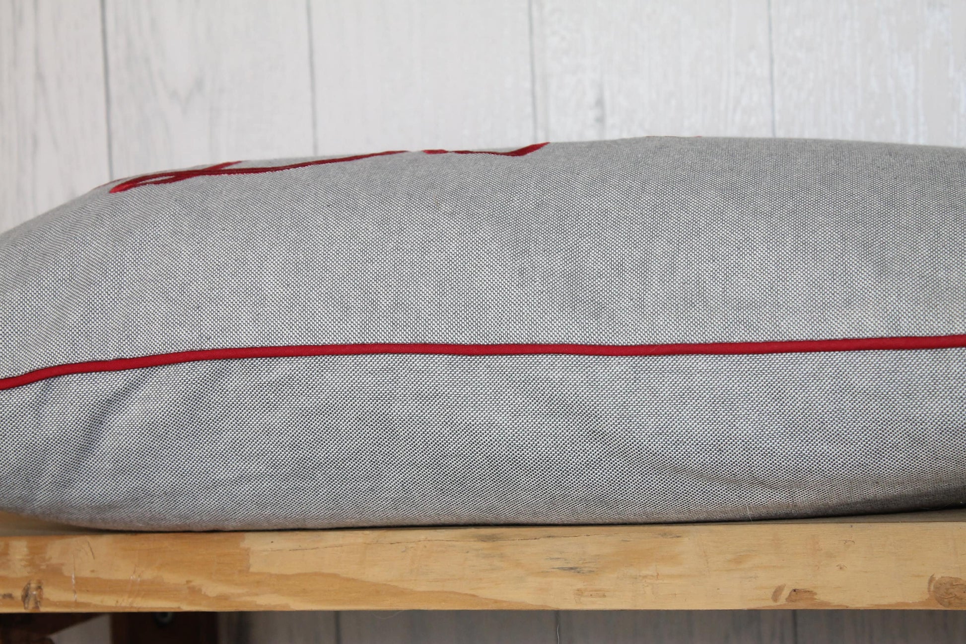 Cariad Cushion cover Grey and Red Valentines Day Gift ,Gift For Her, Gift For Friend,Valentines Day Pillowcase,Valentines Day Cushion Cover