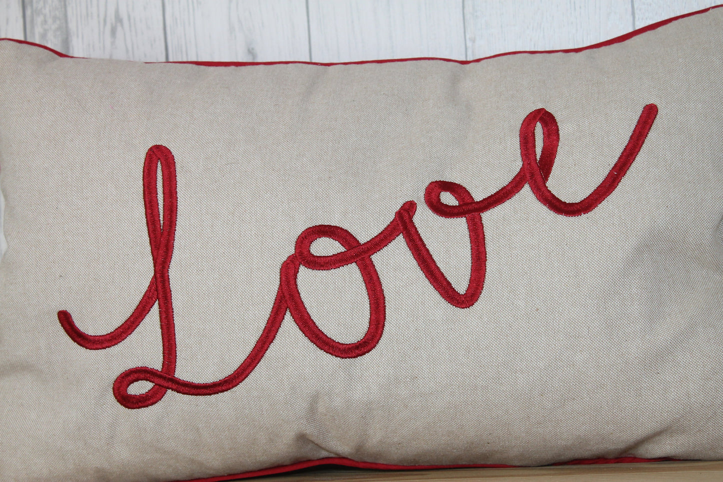 Love Cushion Cream and Red Pillow,Valentines Day Gift ,Gift For Her, Gift For Friend,Valentines Day Pillowcase,Valentines Day Cushion Cover