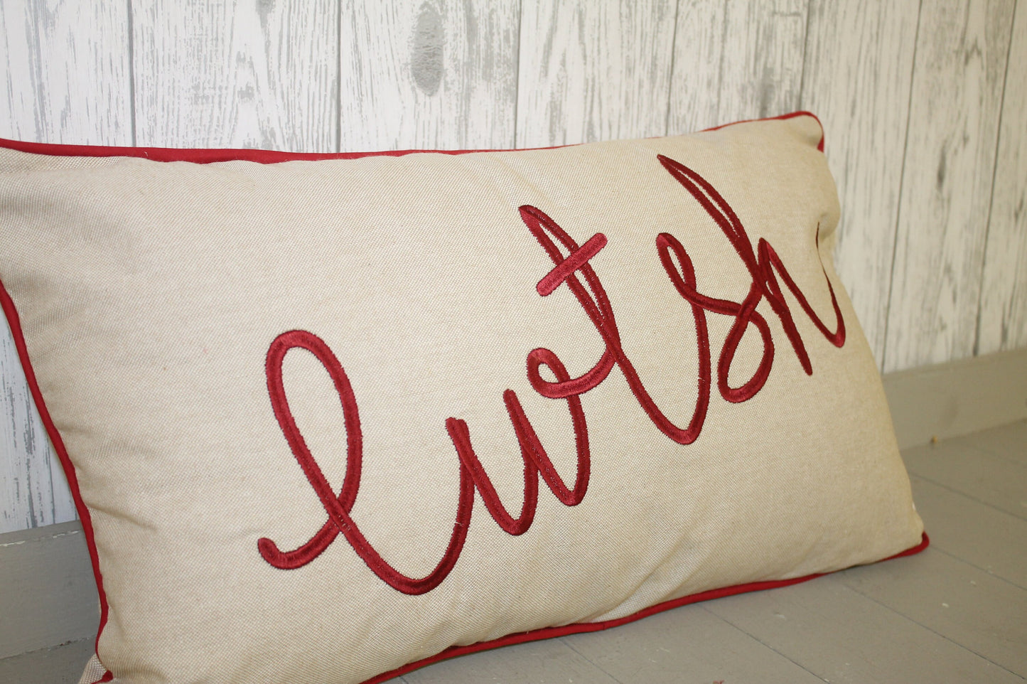 CWTSH Cushion Cream and Red Pillow ,Valentines Day Gift ,Gift For Her, Gift For Friend,Valentines Day Cushion Cover