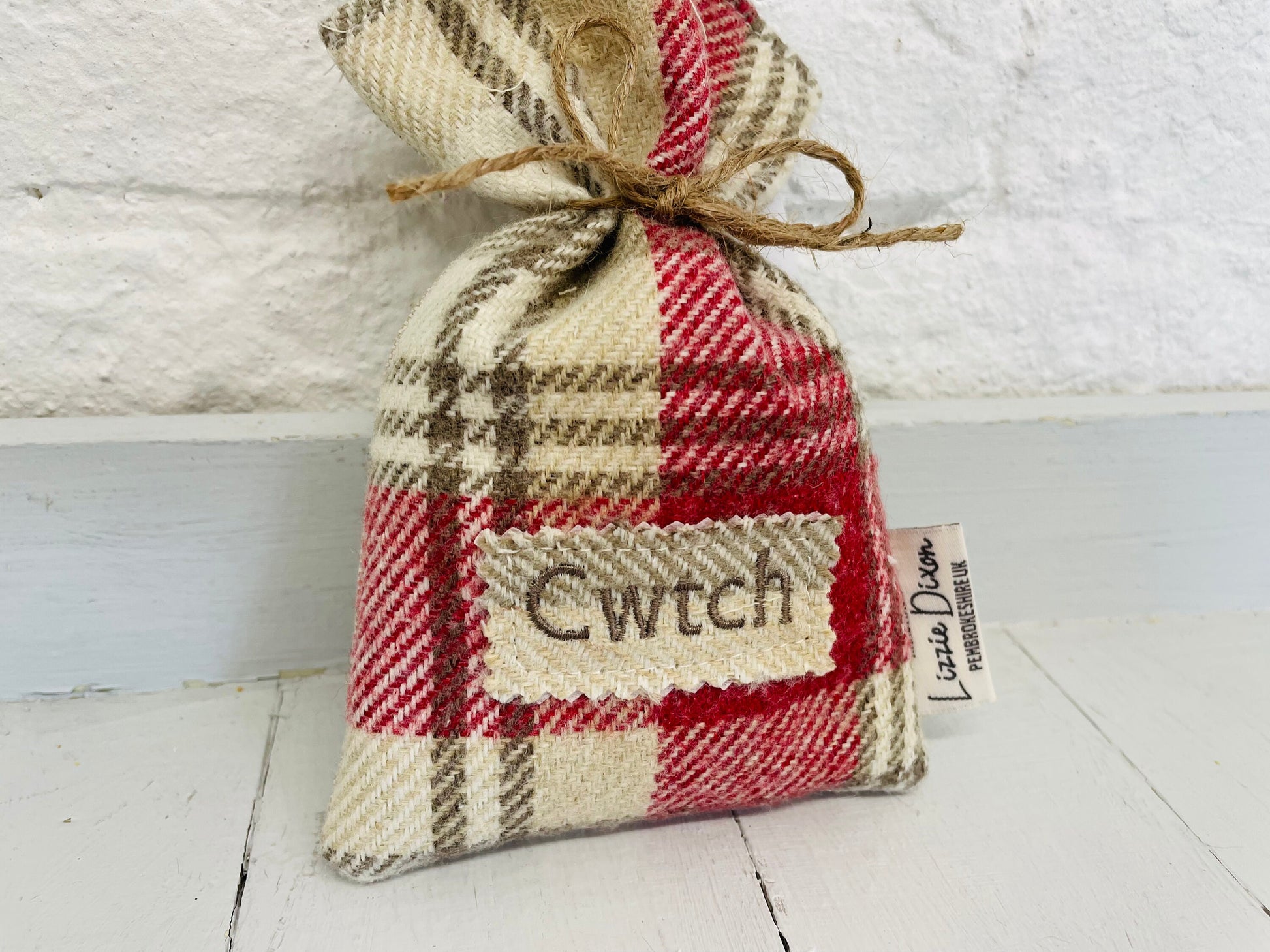 Wool touch fabriclavender bag- welsh lavender bag-personalised welsh gift