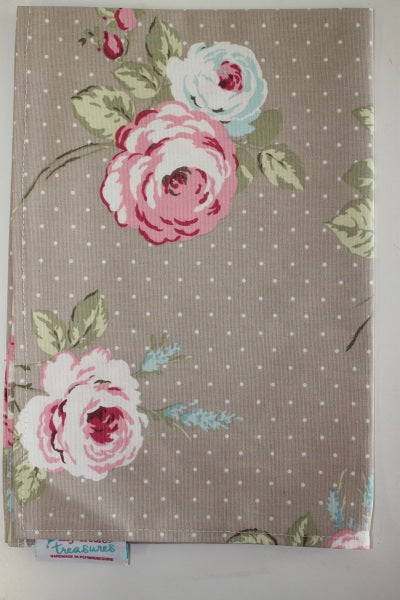 Taupe Rose Tea Towel - Lizzie Dixon Designs